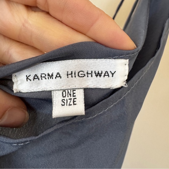 Karma Highway Boho Charcoal Maxi Dress One Size Festival Resort - Picture 3 of 9